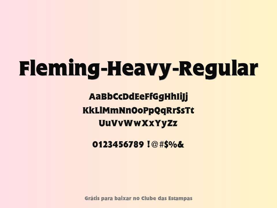 Fonte Fleming Heavy Regular Grátis Para Baixar