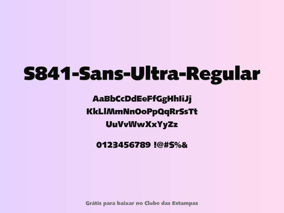 Fonte S841 Sans Ultra Regular Grátis Para Baixar