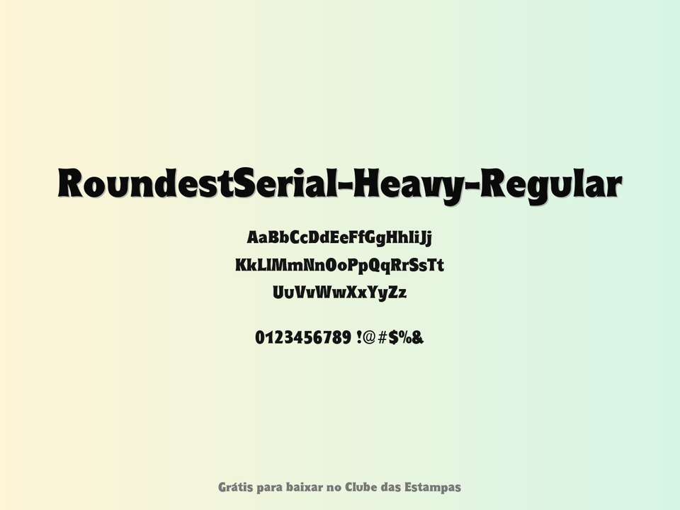 Fonte Roundestserial Heavy Regular Grátis Para Baixar