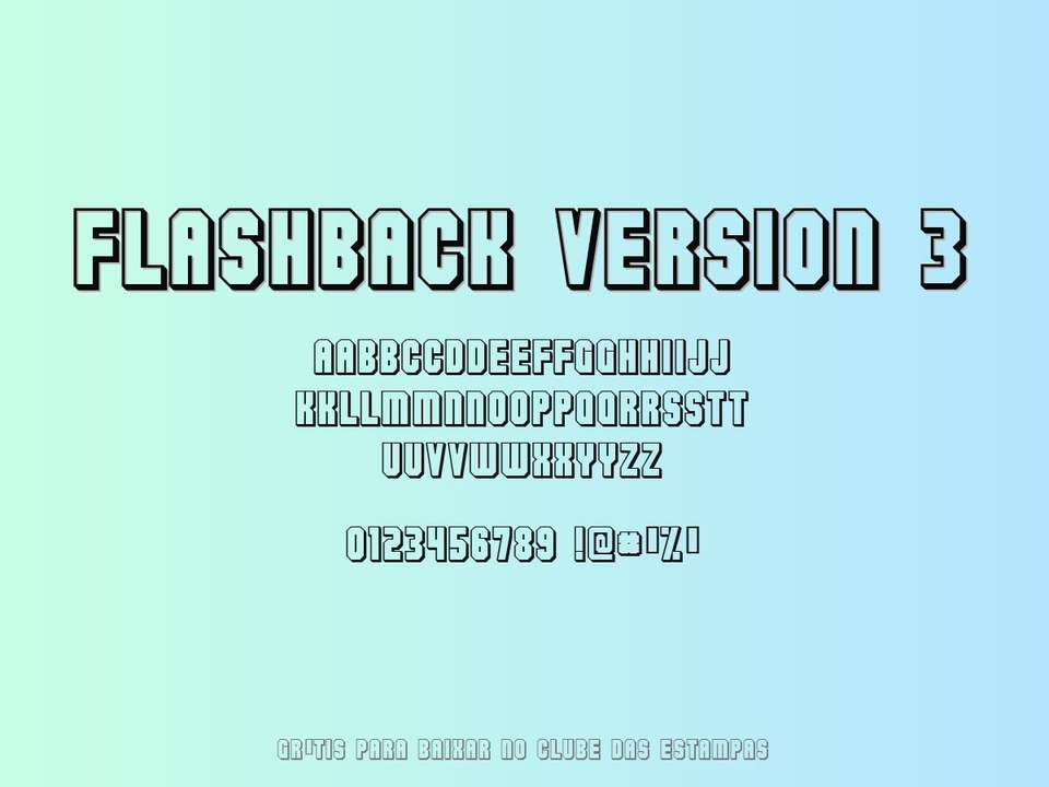 Fonte Flashback Version 3 Grátis Para Baixar
