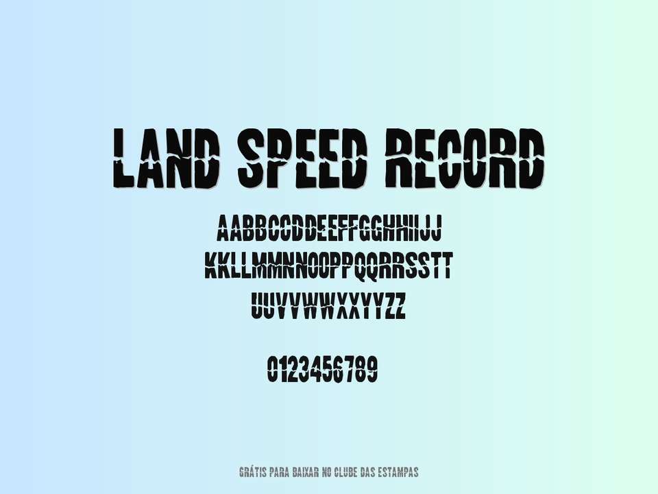 Fonte Land Speed Record Grátis Para Baixar