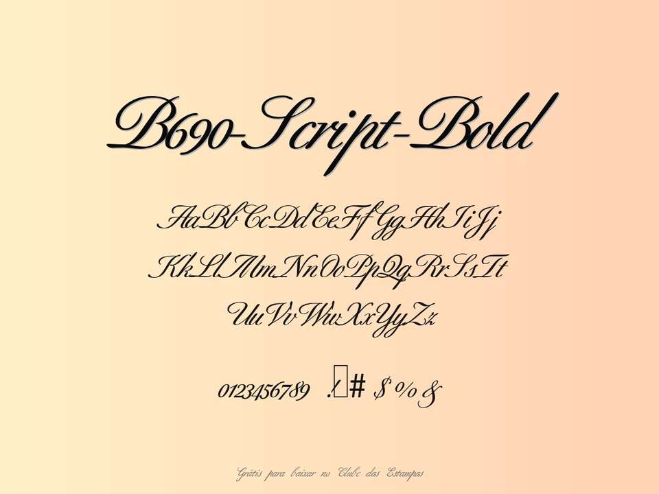 Fonte B690 Script Bold Grátis Para Baixar