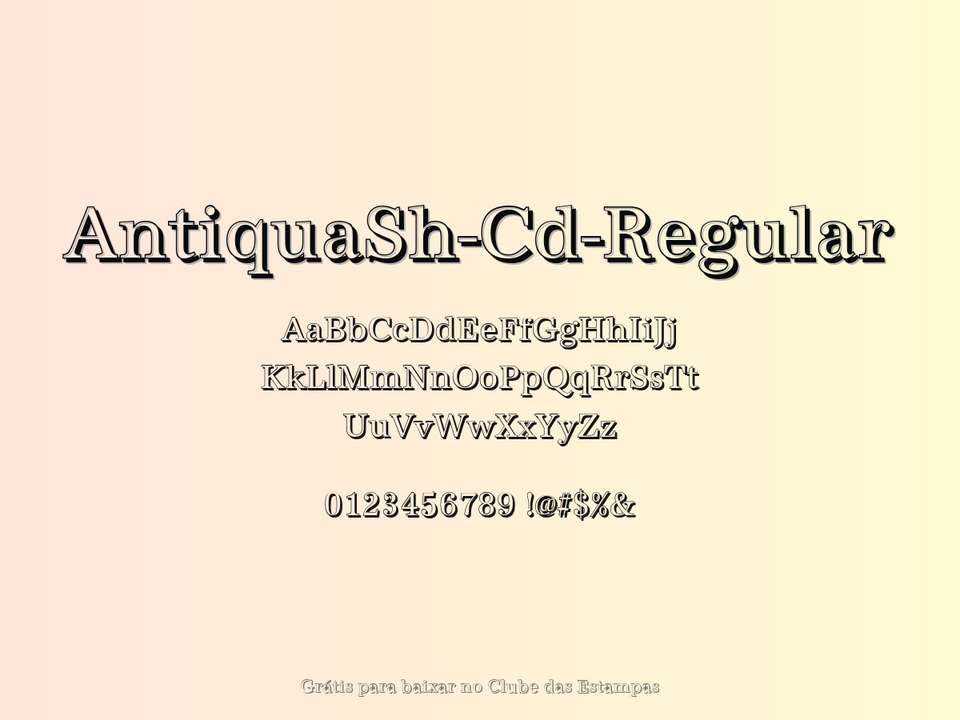 Fonte Antiquash Cd Regular Grátis Para Baixar