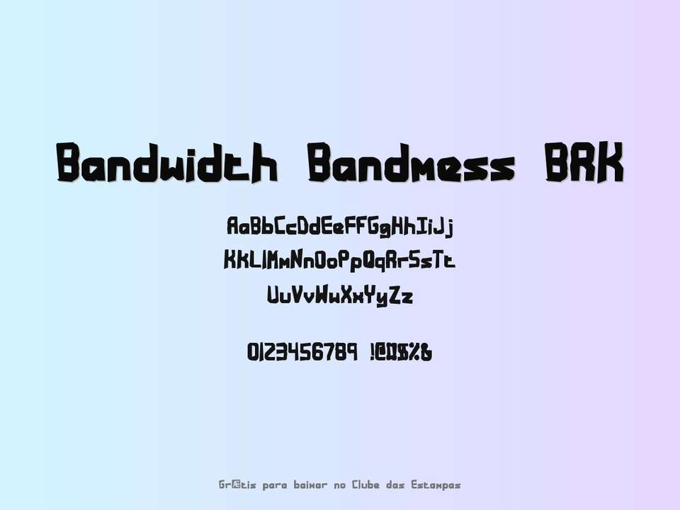 Fonte Bandwidth Bandmess Brk Grátis Para Baixar