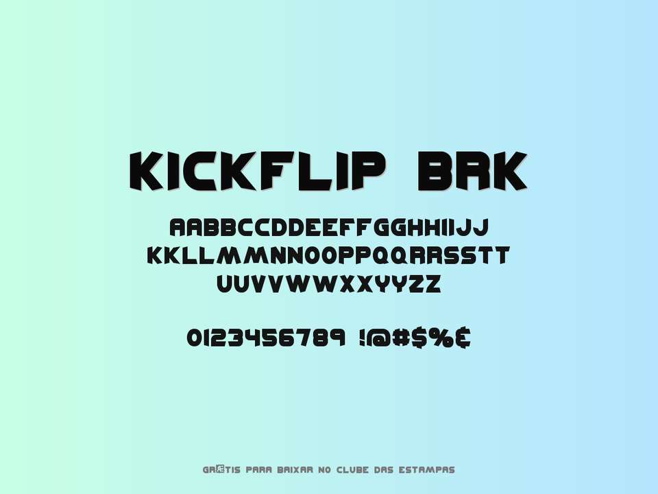 Fonte Kickflip Brk Grátis Para Baixar
