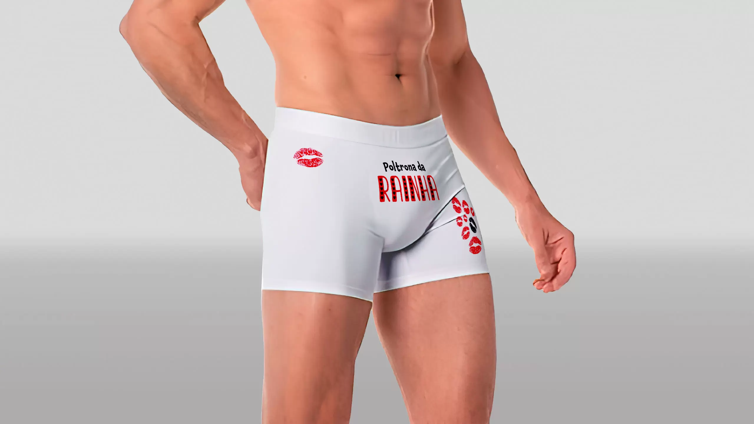 Arte para cueca poltrona da rainha com beijinhos