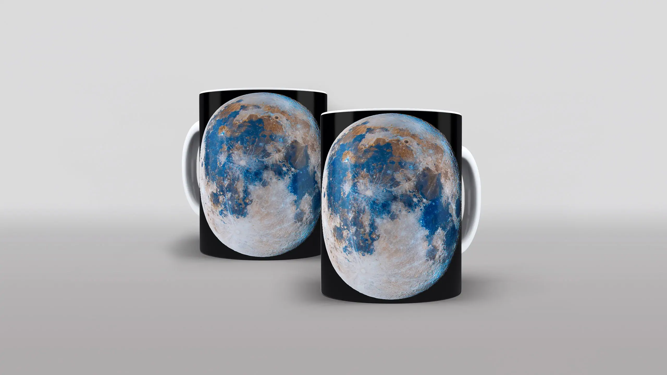 5 artes nova foto da lua nasa 2026 para caneca - 5 modelos de caneca diferente