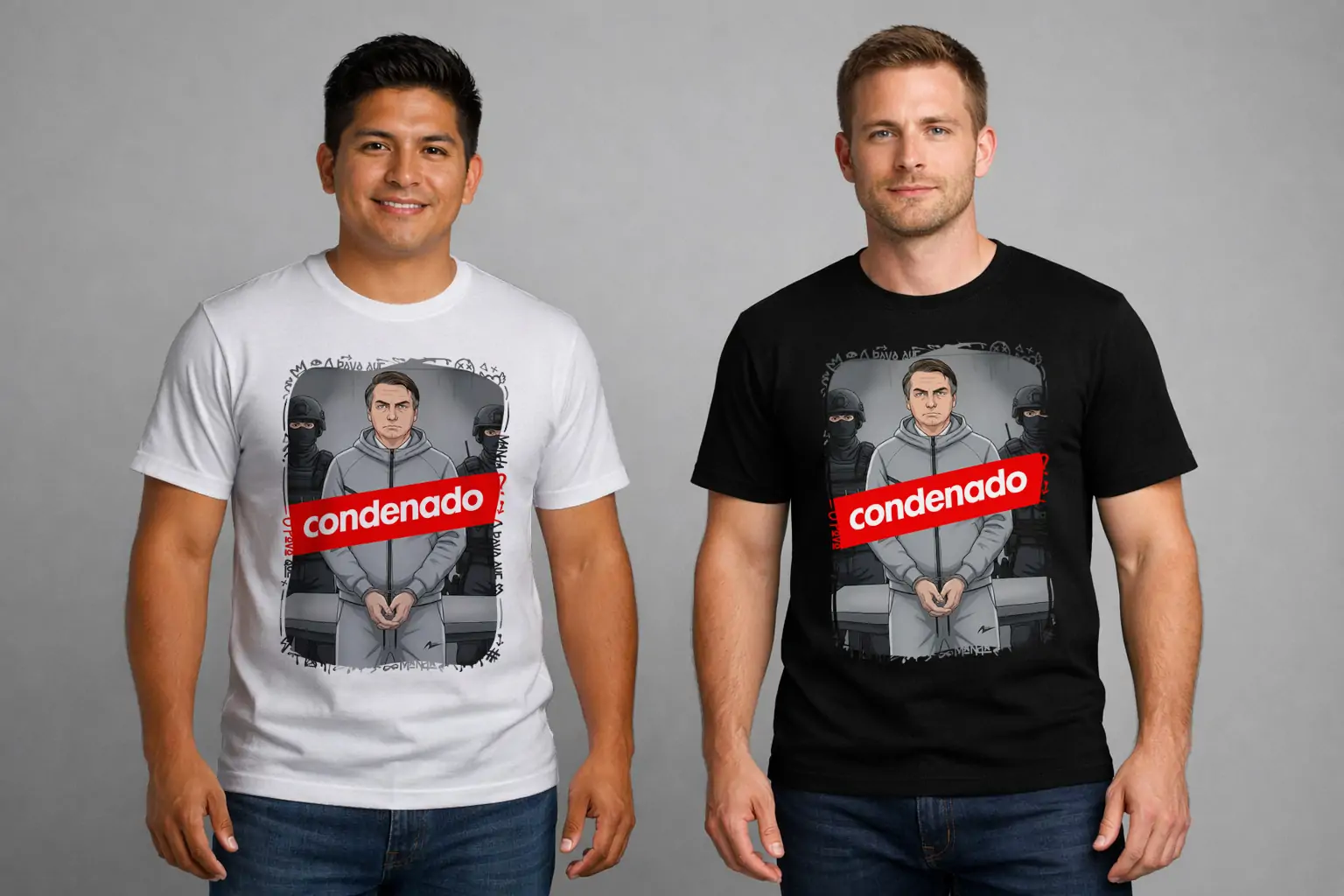 Arte polemica bolsonaro condenado pra camiseta