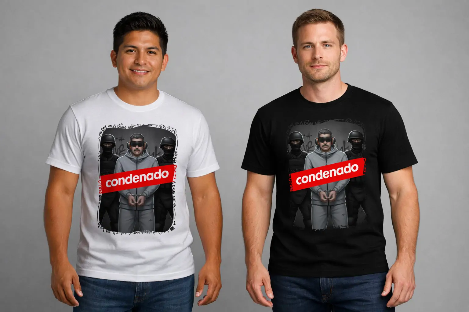 Arte polemica maduro condenado para camiseta