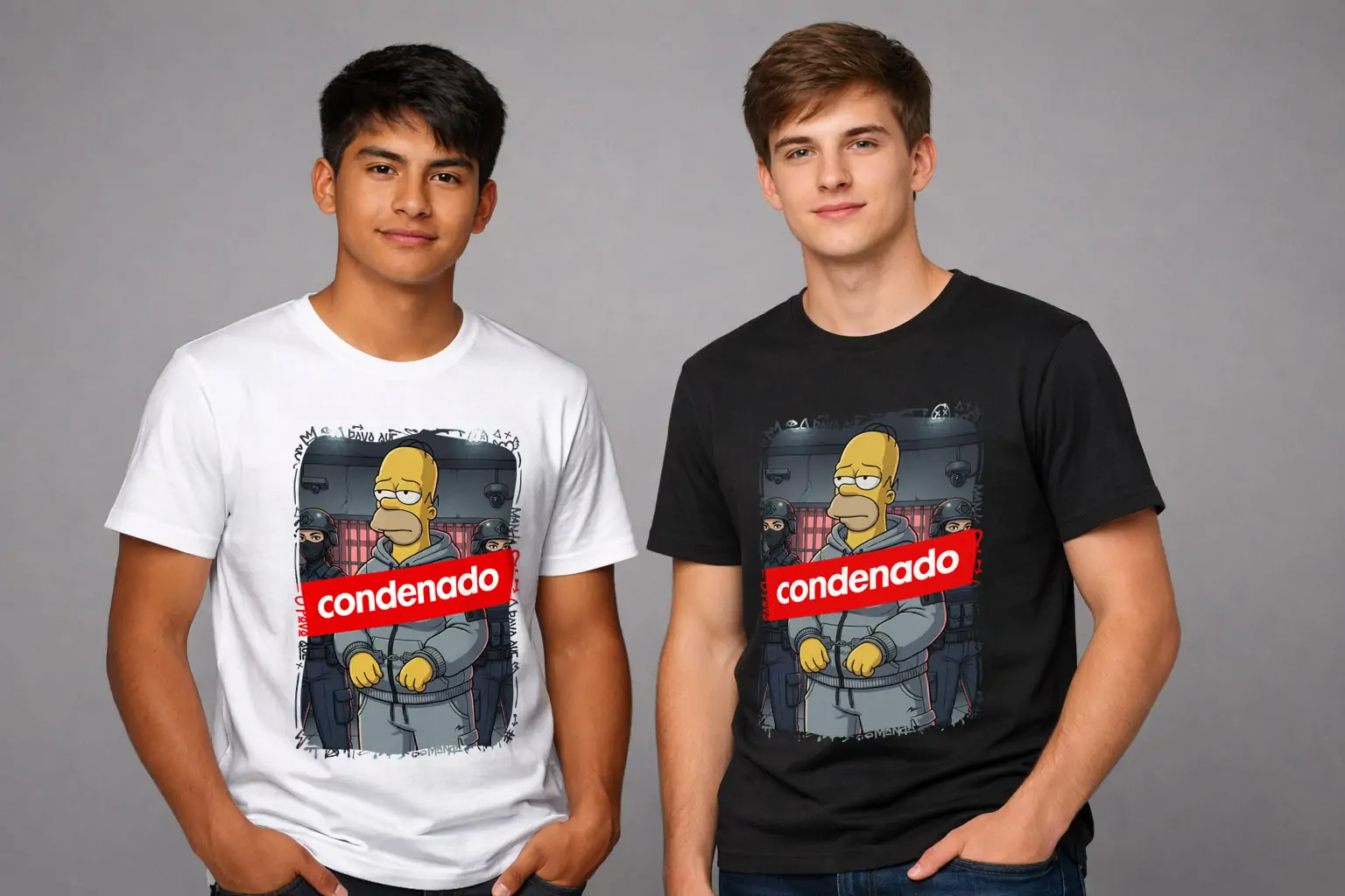 Arte polemica homer simpsons condenado para camiseta
