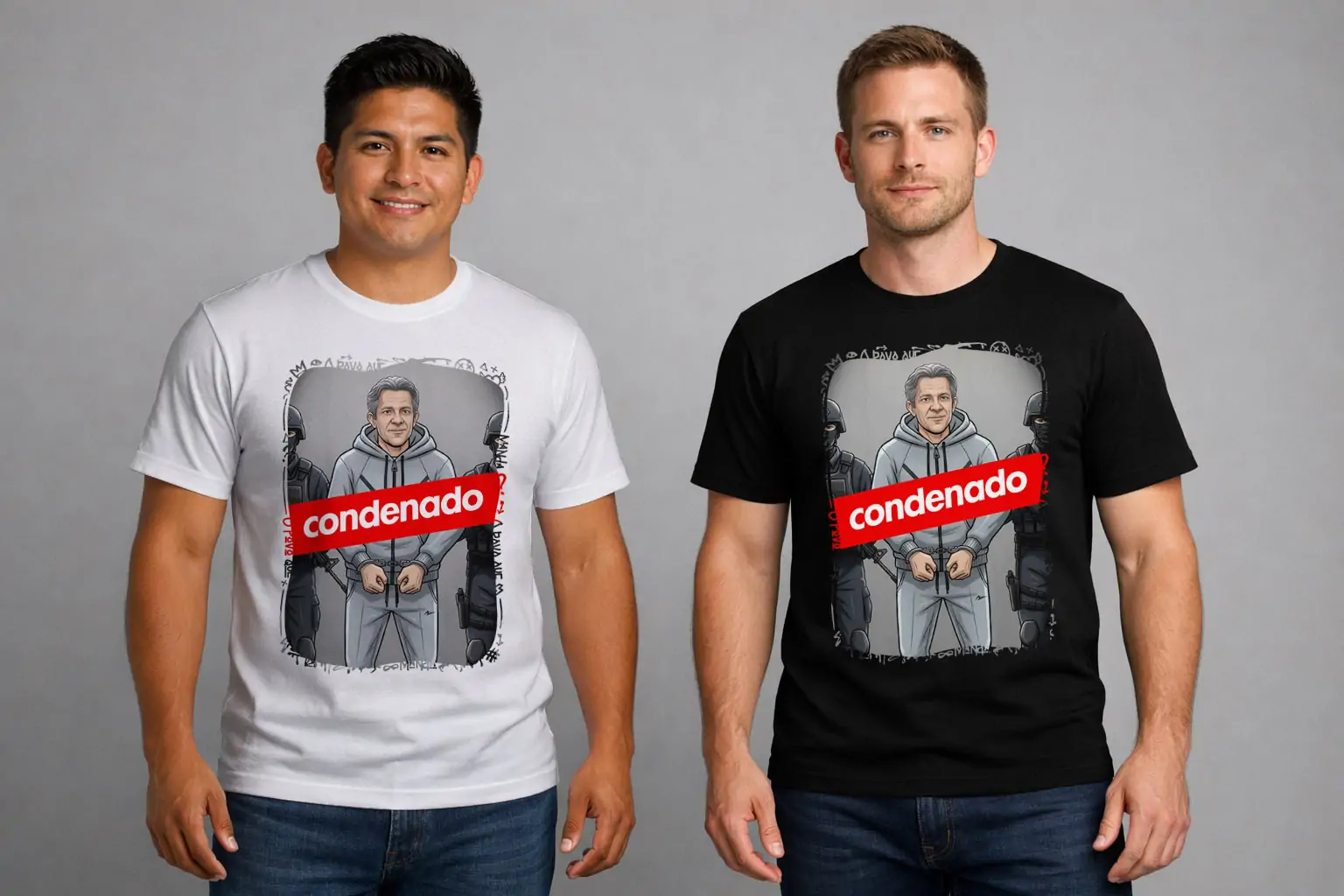 Arte polemica fernando haddad condenado para camiseta