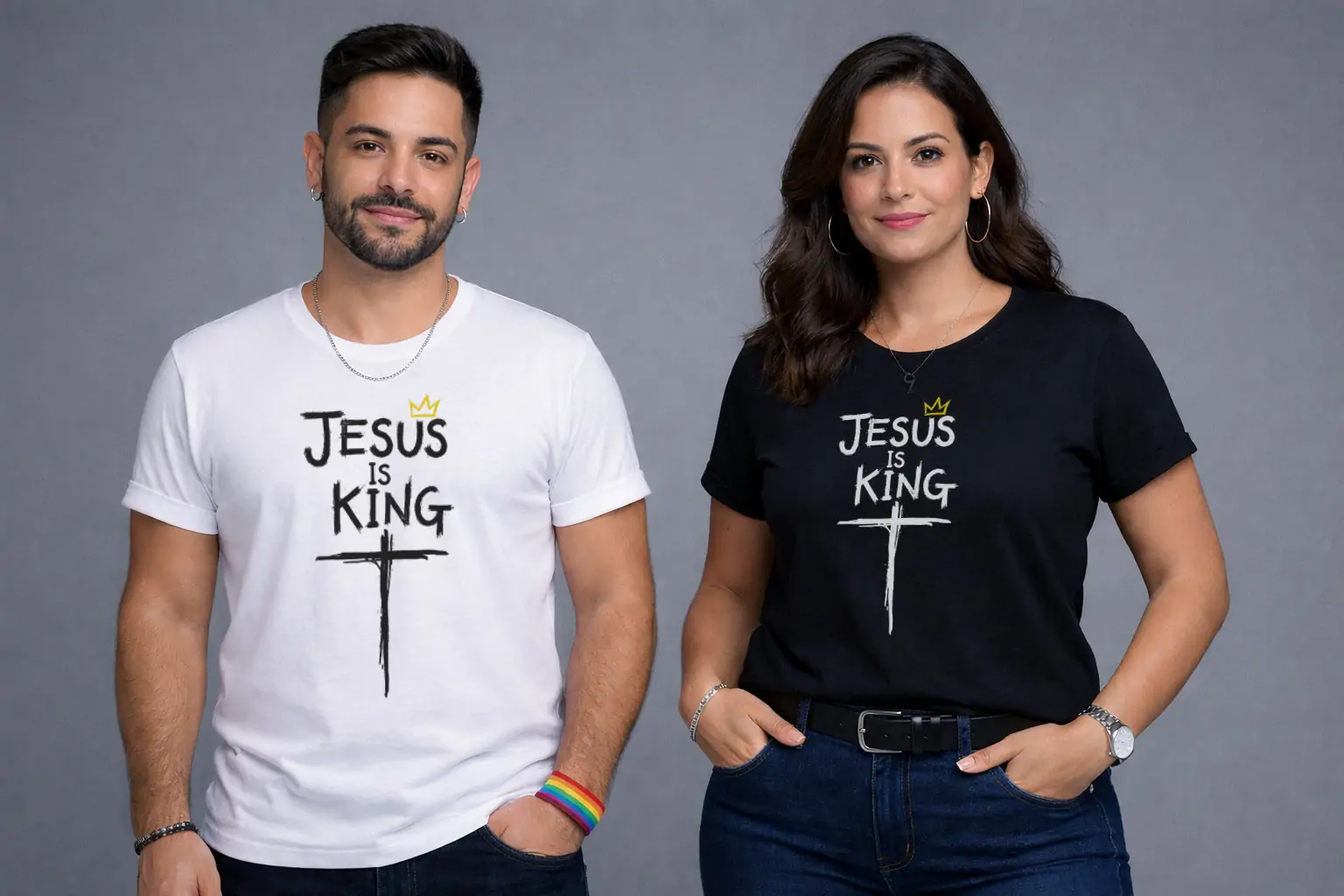 Arte Jesus Is King pra camiseta