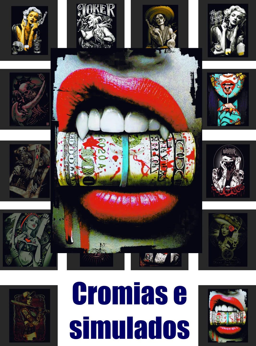 Estampas para Camisetas Estilosas – Cromias e Simulados para Serigrafia (Arquivos em Photoshop)