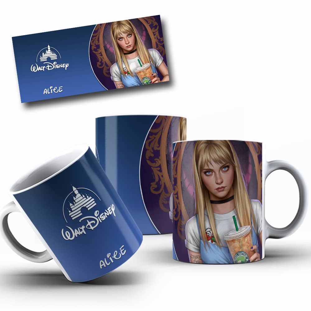 Arte de caneca Princesa Alice Descolada