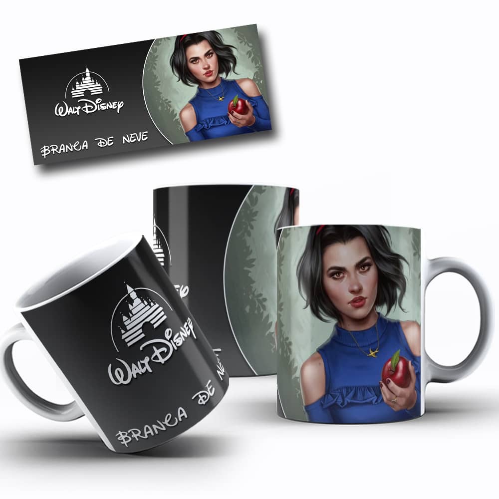 Arte de caneca Princesa Branca de Neve Descolada