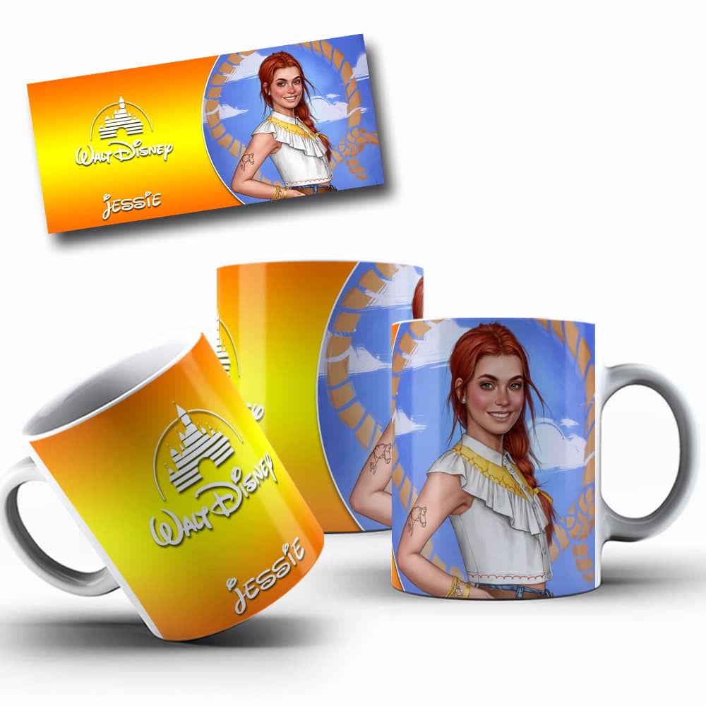 Arte de caneca Princesa Jessie Descolada