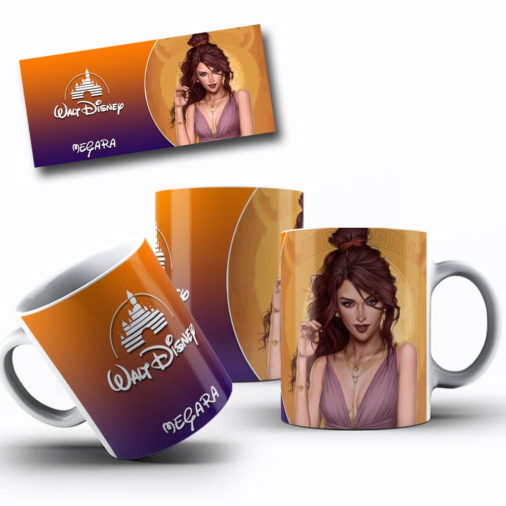 Arte de caneca Princesa Megara Descolada