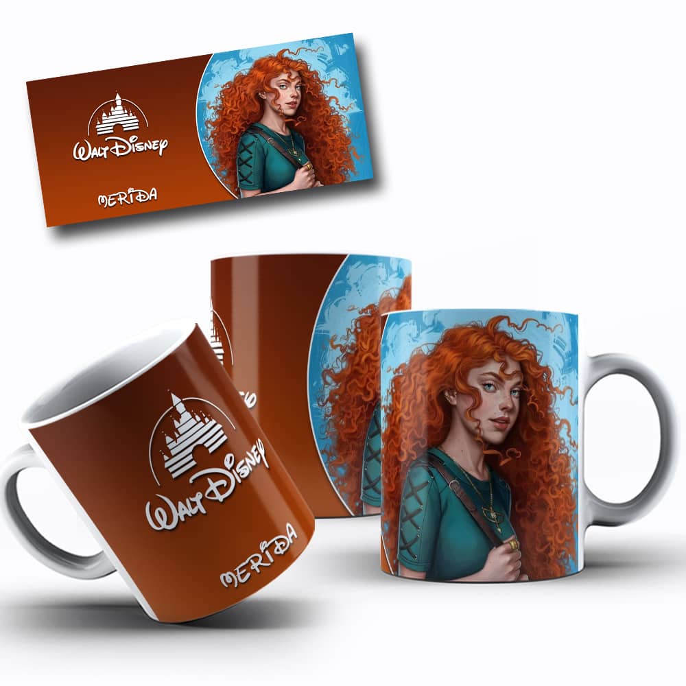 Arte de caneca Princesa Merida Descolada