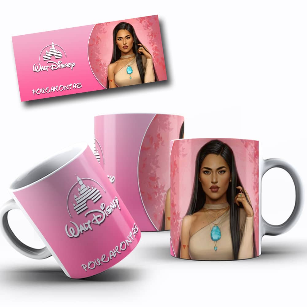 Arte de caneca Princesa Pocahontas Descolada