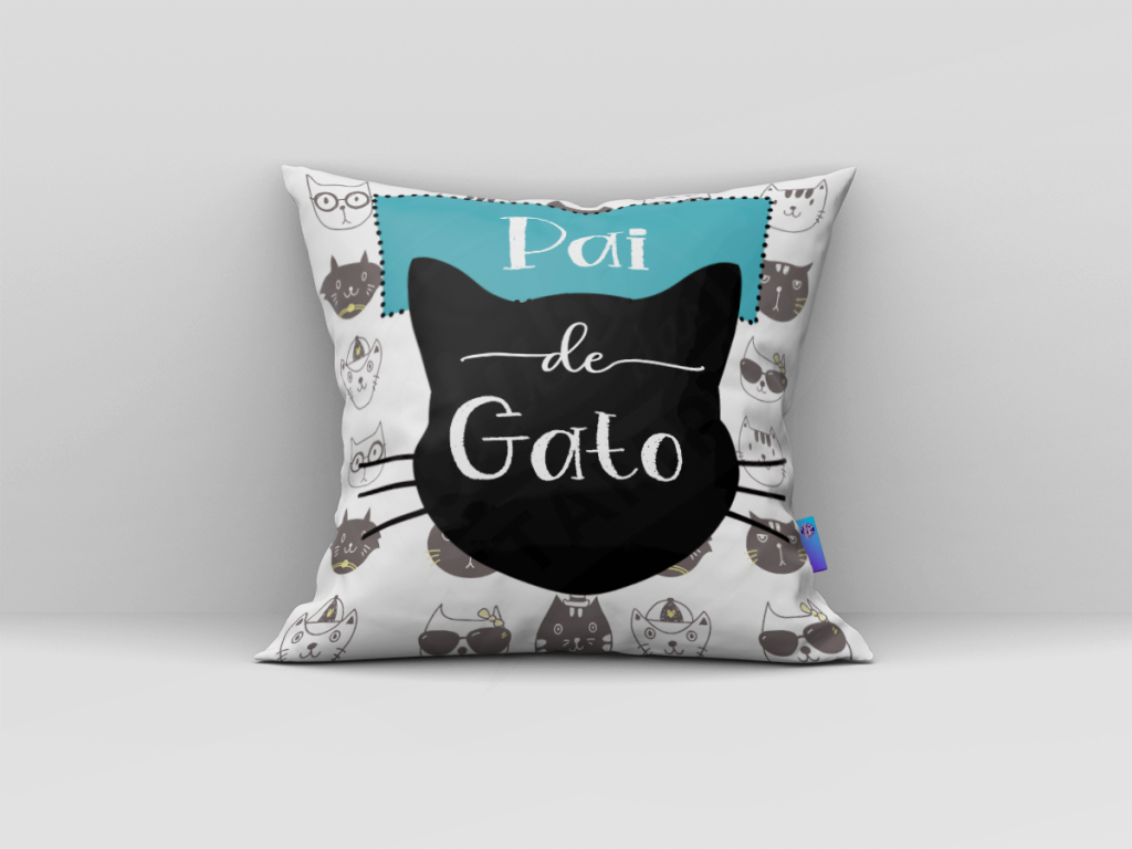 ARTE ALMOFADA - PAI  DE GATO-113