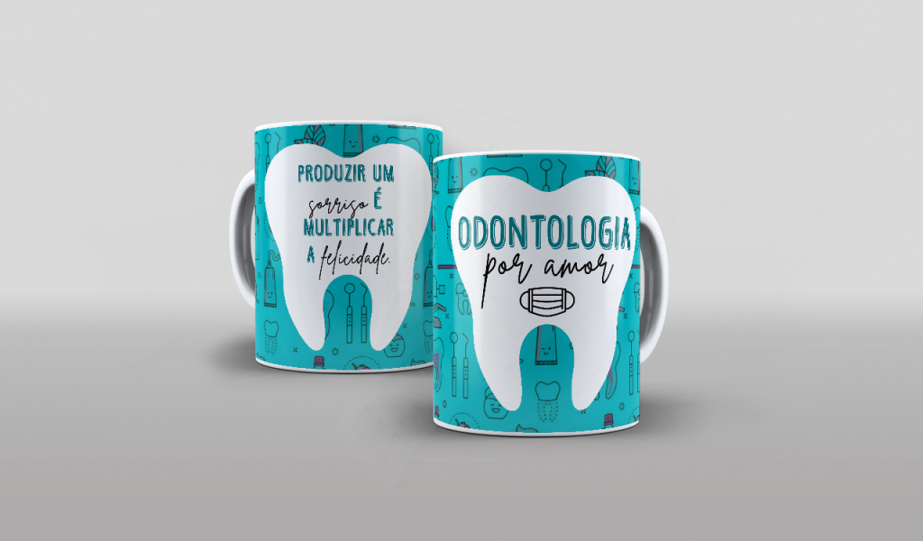 ARTE PARA CANECA ODONTOLOGIA POR AMOR-468