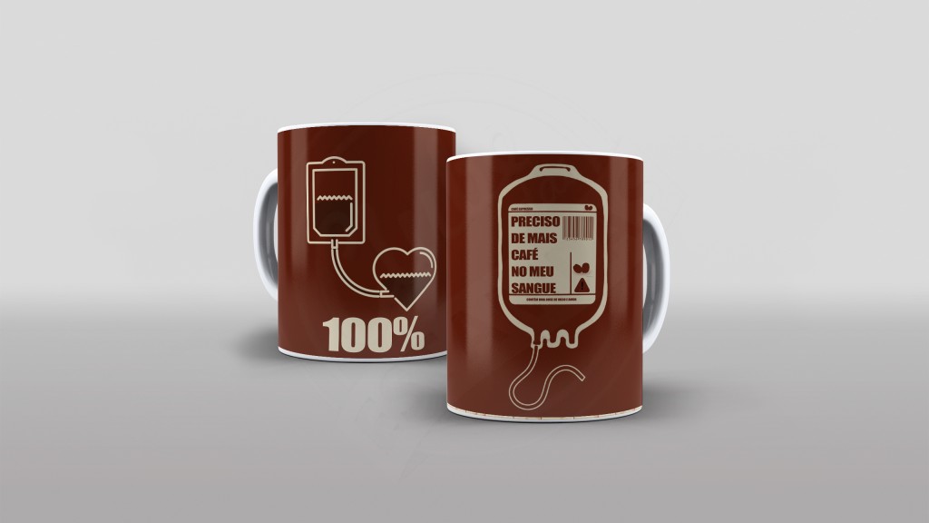 ARTE PARA CANECA PRECISO DE MAIS CAFÉ NO MEU SANGUE-536