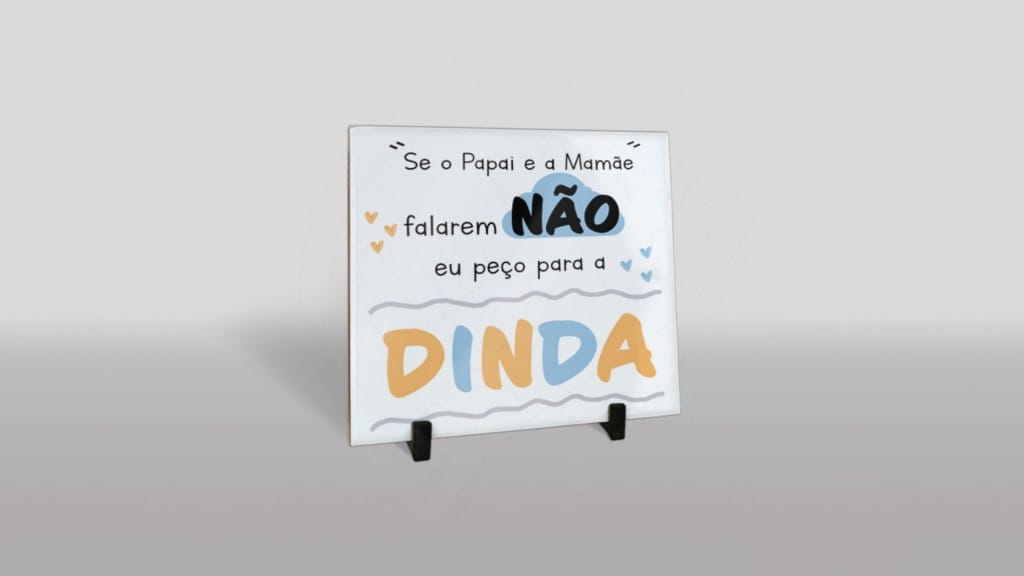 ARTE PARA AZULEJO SE O PAPAI E A MAMÃE FALAREM NÃO - DINDA-594