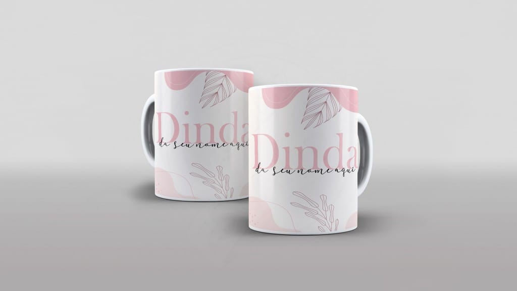 ARTE PARA CANECA DINDA ROSA-678