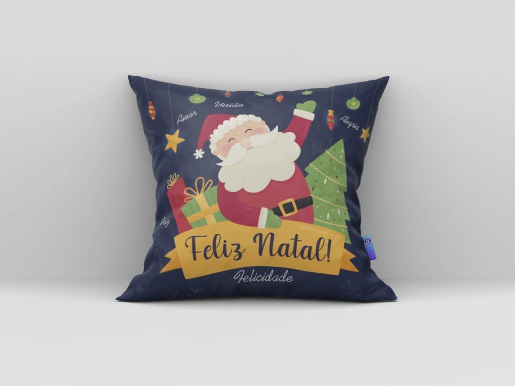 ARTE PARA ALMOFADA - FELIZ NATAL - PAPAI NOEL - DESEJOS-684