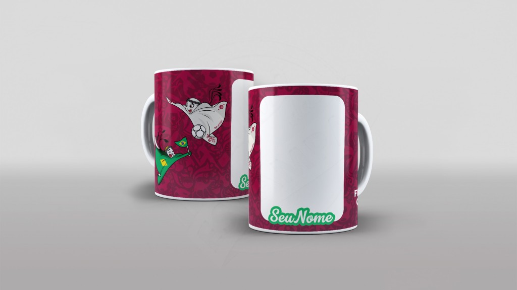 ARTE PARA CANECA MASCOTES FIFA COM NOME E FOTO-712