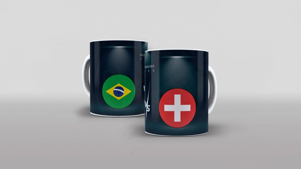 ARTE PARA CANECA BRASIL VS SUIÇA COPA DO MUNDO-718