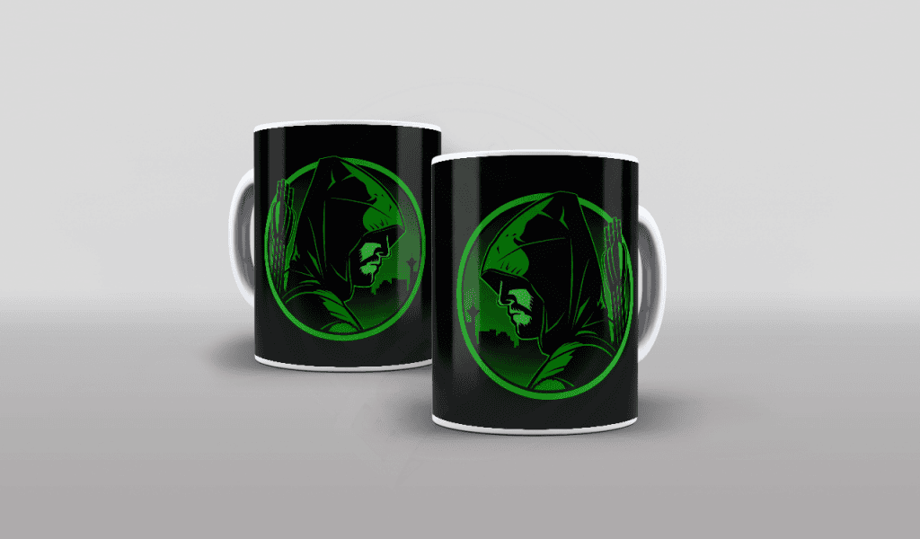 ARTE PARA CANECA SUPER HERÓI ARQUEIRO-757