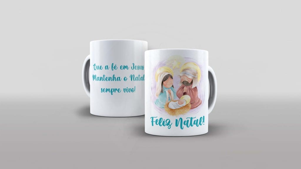 ARTE PARA CANECA - QUE A FÉ EM JESUS MANTENHA O NATAL SEMPRE VIVO-802