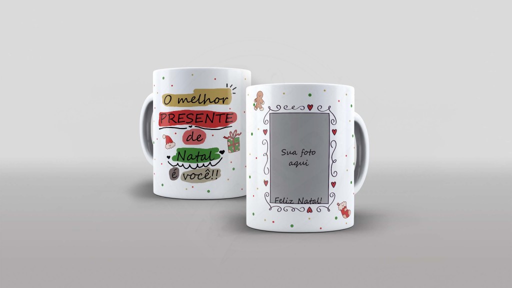 ARTE PARA CANECA COM FOTO - O MELHOR PRESENTE DE NATAL É VOCÊ-879