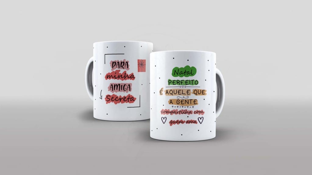 ARTE PARA CANECA - PARA MINHA AMIGA SECRETA - NATAL-887
