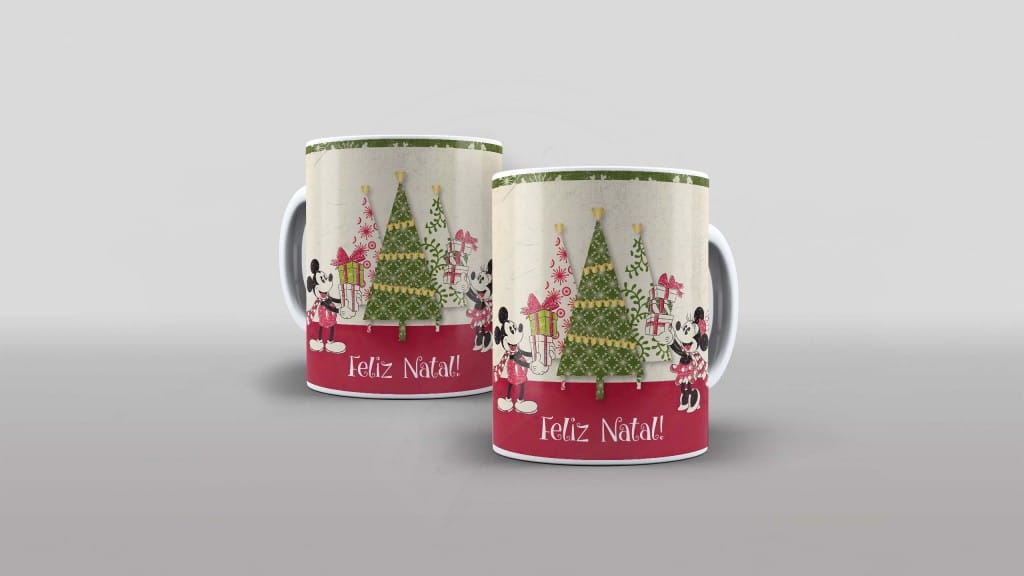 ARTE PARA CANECA NATAL MINNIE E MICKEY-891