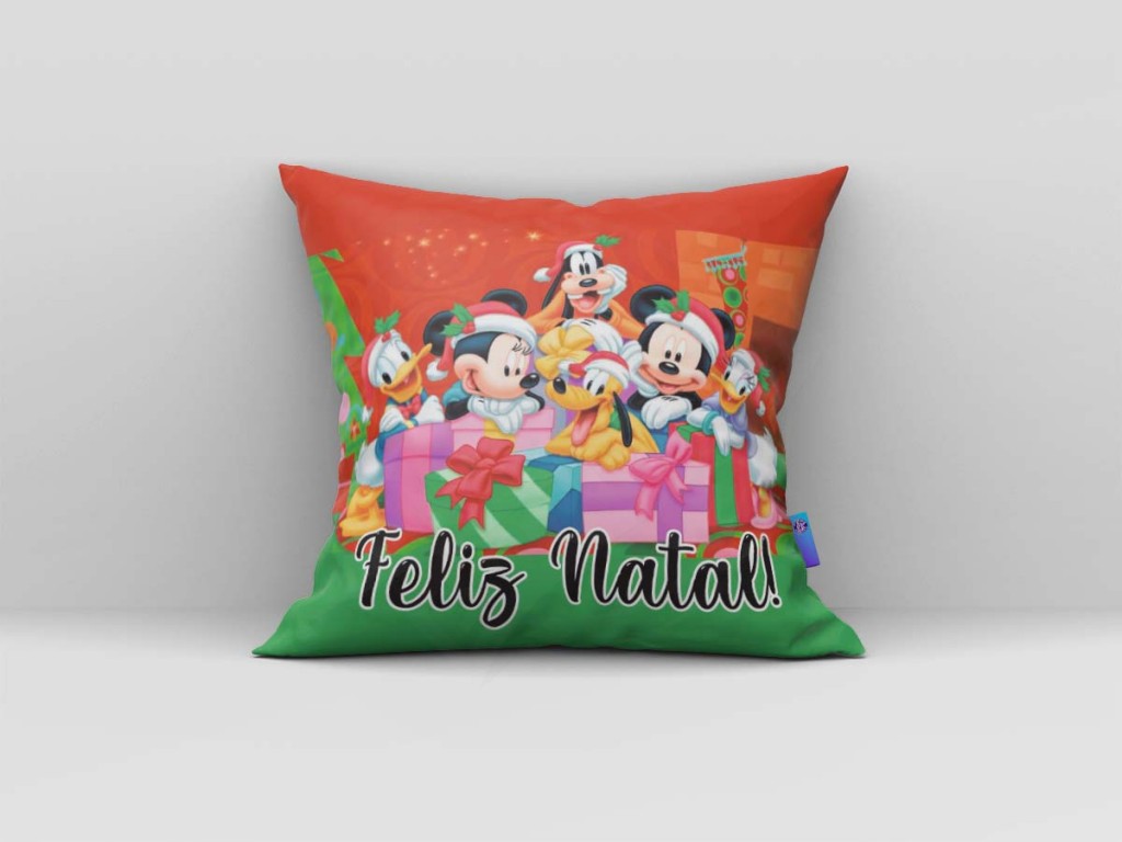 ARTE PARA ALMOFADA NATAL FAMÍLIA MICKEY-907