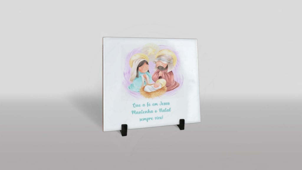 ARTE PARA AZULEJO - QUE A FÉ EM JESUS MANTENHA O NATAL SEMPRE VIVO-801