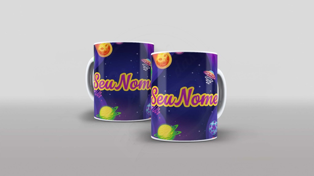ARTE PARA CANECA COM NOME - GALÁXIA-915