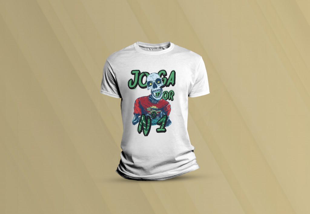 ARTE PARA CAMISETA - GRAFITE - JOGADOR Nº 1-21