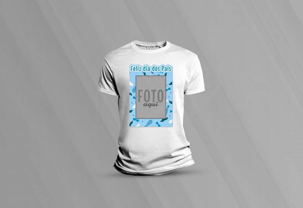 ARTE PARA CAMISETA - DATAS COMEMORATIVAS - DIA DOS PAIS - FELIZ DIA DOS PAIS COM FOTO - AZU-119