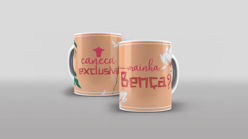 ARTE CANECA - MAINHA BENÇA- CANECA EXCLUSIVA - ESTAMPA PARA CANECA-132