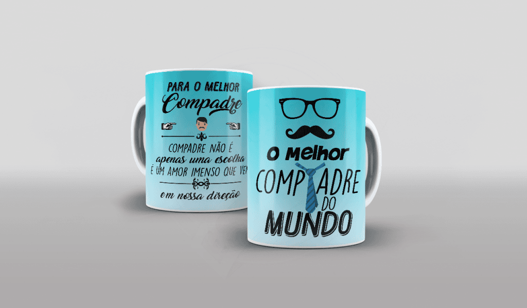 ARTE O MELHOR COMPADRE DO MUNDO  - ESTAMPA PARA CANECA-147