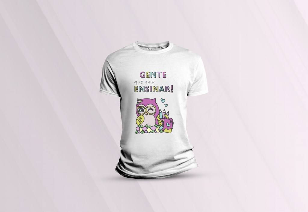 ARTE PARA CAMISETA - DATAS COMEMORATIVAS - DIA DOS PROFESSORES - CORUJA GENTE QUE AMA - MAS-148