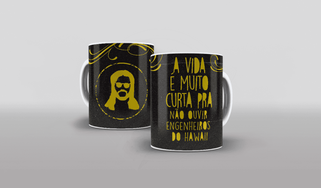 ARTES PARA CANECAS - BANDAS/MÚSICA - ENGENHEIROS DO HAWAII - A VIDA É MUITO CURTA PARA NÃO -280