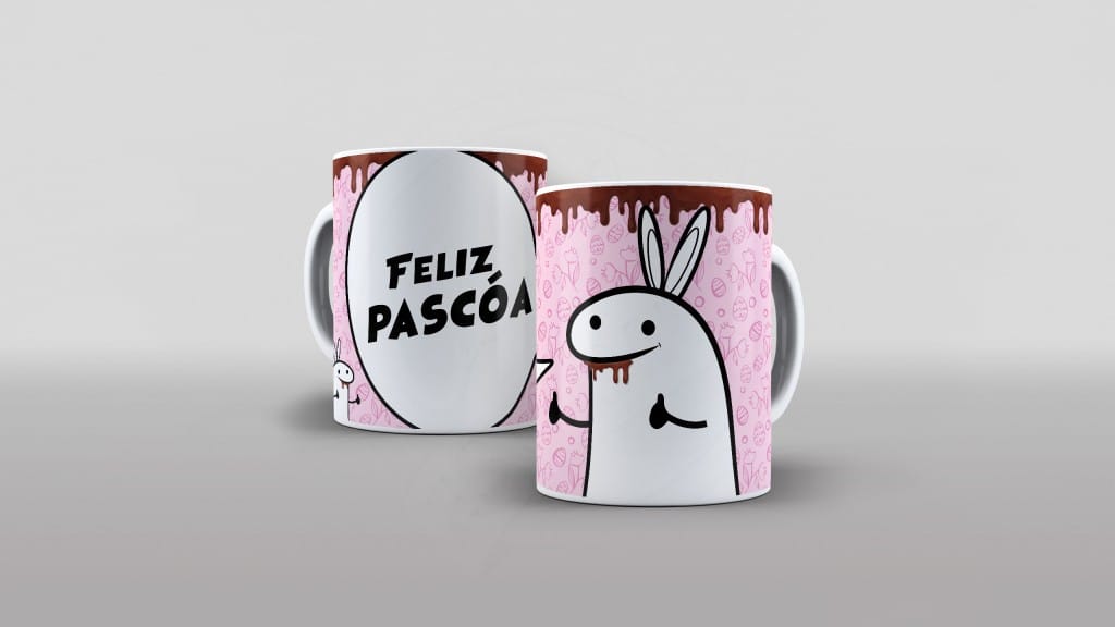 ARTE FLORKS FELIZ PÁSCOA ESTAMPA PARA CANECA-305