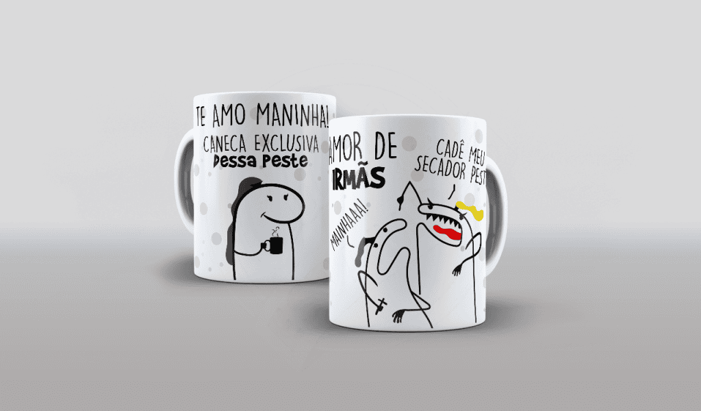 ESTAMPA PARA CANECA- FLORK - AMOR DE IRMÃS-354