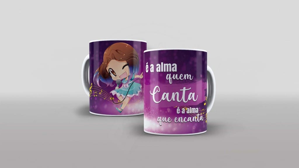 ARTE PARA CANECA - É A ALMA QUEM CANTA É A ALMA QUE ENCANTA-484