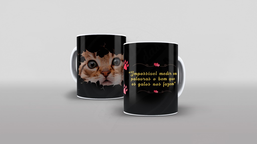 ESTAMPA PARA CANECA - IMPOSSIVEL MEDIR EM PALAVRAS O BEM..-621