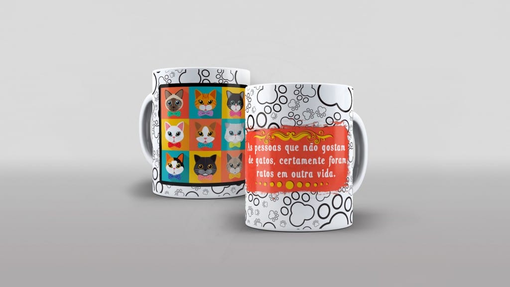 ESTAMPA PARA CANECA - AS PESSOAS QUE NÃO GOSTAM DE GATOS..-623